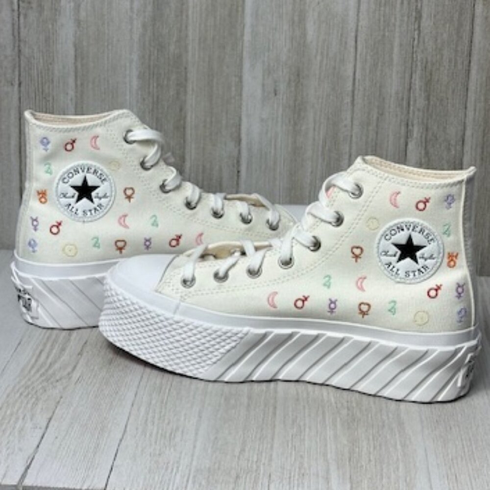 Converse Lift 2X Platform Mystical Symbols 'Crystal Energy' Embroidery A03716C